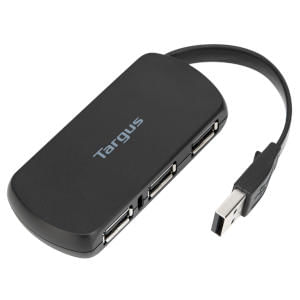 ACH114US/ACH214 Hub 4 puertos USB 2.0 (Negro/ Satinad HUB (PC/MAC)